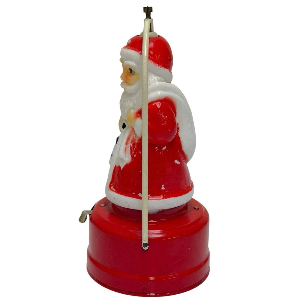 Vintage 1965 Twinkle Christmas Santa Claus Lantern Battery Operated UNTESTED MCM